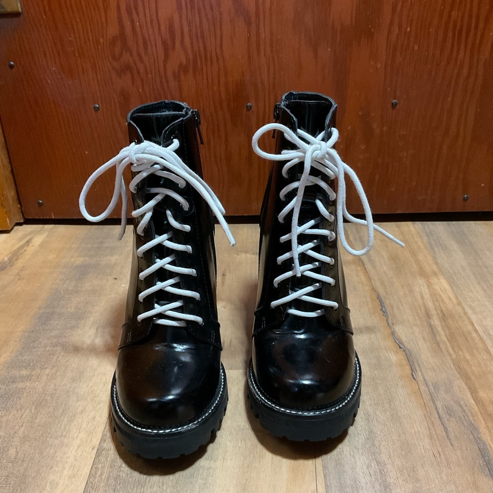 Jeffrey Campbell lace up heeled boots